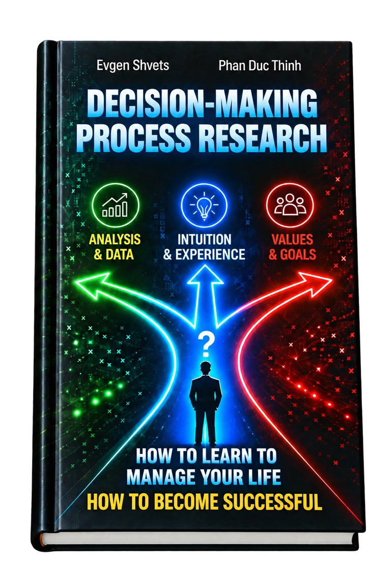 English cover of Decision-Making Process Research by Evgen Shvets and Phan Duc Thinh.